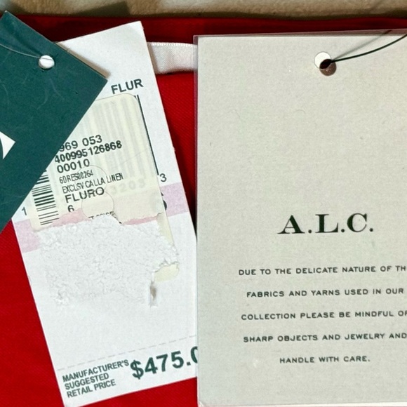 NWT A.L.C. Square Neckline Off the Shoulder Red Mini Dress Size 6 - Picture 8 of 11